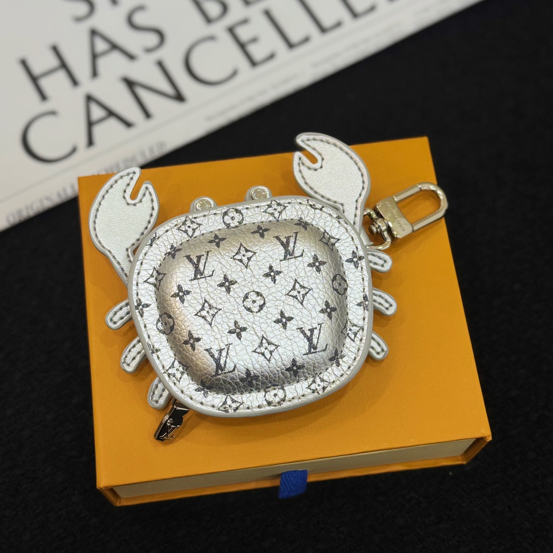 LV Silver Crab Bag Charm